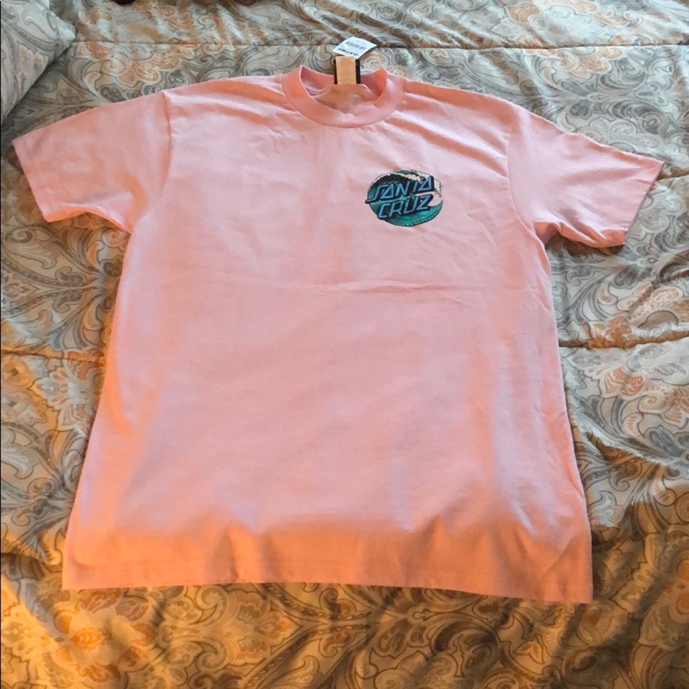 Santa Cruz Wave Dot pink t-shirt.